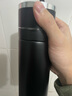 保温杯男款水杯2025新款茶水分离一键开盖车载316不锈钢杯子茶杯 600黑色+提绳 500-600ml 实拍图