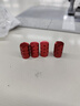 永燊 铝合金汽车轮胎气门嘴帽子个性通用型气门芯帽真空胎气嘴盖 金属气门嘴红色(4只) 实拍图