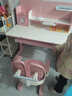 Hello Kitty【送货到家】儿童学习桌中小学生书桌椅可升降写字桌椅套装男女孩 1米抗醛板材+加高书架+矫姿椅 粉 实拍图
