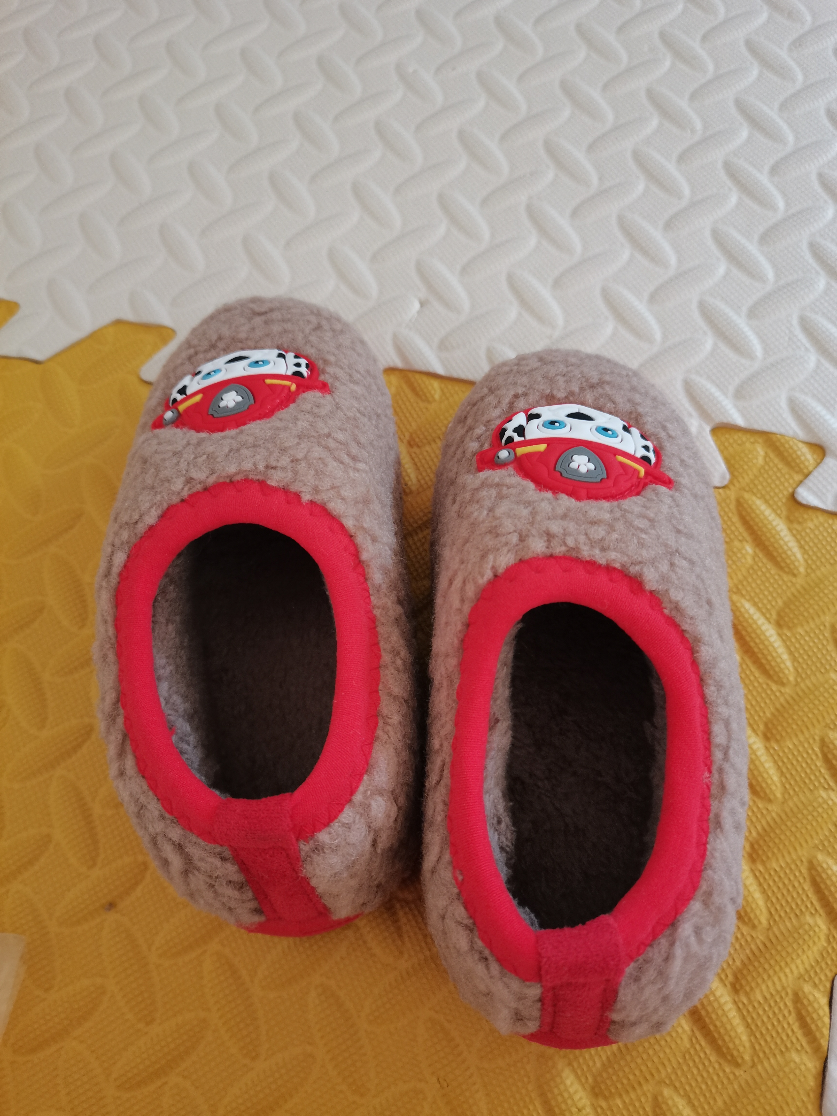 汪汪队立大功（PAW PATROL）汪汪队冬季儿童拖鞋卡通棉鞋包跟室内居家保暖棉拖男女宝宝防滑棉 sj3060红色毛毛 16 内长16.5cm 鞋码170 实拍图