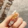 中国黄金（CHINA GOLD）碎冰冰素圈18k金耳钉女2026年新款耳饰生日七夕情人节礼物送女友 京速达-18k金满天星耳扣 实拍图