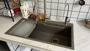 九牧王水槽大单槽304不锈钢水槽厨房洗菜盆一体盆大单槽洗碗池 80X45枪灰色(基础套餐) 实拍图