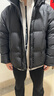太平鸟男装羽绒服【余三火同款】轻暖连帽短款冬宽松面包服 黑色1 XL  实拍图