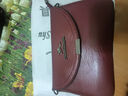 袋鼠520真皮包包女25春夏七夕牛皮斜挎包时尚软皮妈妈包中年小女包 酒红色小号  送手拿包 实拍图
