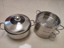 钢米 304不锈钢无孔原味蒸锅家用蒸饭实心蒸笼不串味煤气灶电磁炉通用 实拍图