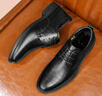 海澜之家HLA皮鞋男士商务休闲秋冬正装德比鞋子男H334/H220 黑色加绒43 实拍图