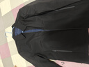 立蒙（LIMENG）春秋款中老年上衣翻领商务休闲中年男装老干部服行政夹克 翻黑XL 实拍图