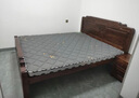 老榆木全实木床雕花床单人双人床1.5米1.8米民宿卧室婚床高低可调 1.8*2.0 实拍图