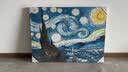 yihuiarts梵高星空油画手绘装饰画客厅高级感名画临摹挂画印象派风景壁画 星月夜 竖高60*横长80cm 无框画-可直接悬挂 单幅-横版 实拍图