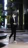 OMAX西装男套装韩版修身三件套商务休闲正装西服男新郎伴郎结婚礼服 黑色两扣配5扣马甲三件套 185/3XL(160-170斤左右) 实拍图