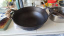 厨荐炒锅铸铁元宝锅加厚双耳无涂层煎锅不粘煲锅炖锅铁锅油炸锅 【加厚玻璃盖】配麻绳直径 25cm 实拍图