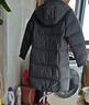 黑冰户外女连帽中长款鸭绒羽绒服冬季防风保暖羽绒服 FAF8958 深灰 S 实拍图