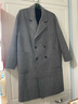 太平鸟男装毛呢大衣冬长款双面呢外套休闲宽松质感 暗影灰 XL  实拍图
