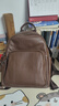 viney牛皮双肩包女休闲时尚背包轻便出行旅行包背包大容量学生电脑书包 【咖啡色】送老婆女朋友高级感实用 实拍图