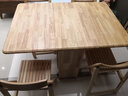 誉派折叠餐桌椅组合实木餐台小户型家用可伸缩现代简约隐形餐桌可折叠 原木色（泰国进口橡胶木） 1桌6椅(1.3m常规款） 实拍图