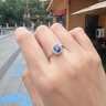 廷亮1.2ct斯里兰卡天然蓝宝石戒指女18k金镶钻石彩宝戒指 定制 实拍图