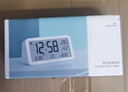 码仕闹钟学生夜光LCD大屏大音量温湿度计LED智能起床专用神器开学必备电子钟 米白橙 实拍图