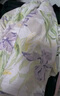 顶瓜瓜女士开襟印花套装纯棉翻领透气家居服套装 鸢尾颂紫花 160 实拍图