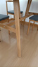 编草人餐桌椅组合家用饭桌子小户型简约公寓快餐出租商用长方形电脑桌 原木色【送货到家】现货速发 140cm 【宽80CM】一桌4椅 实拍图