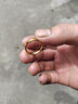 中国黄金（CHINA GOLD）黄金戒指光面钻纹硬金素圈戒指情侣对戒金戒指生日礼物女 16号圈/约1.53g 实拍图