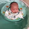奔麦婴儿洗澡盆可折叠游泳桶家用宝宝游泳池儿童洗澡可坐可躺泡澡桶 大号(安装款)彩虹粉 实拍图