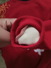真维斯儿童卫衣加绒拜年服男女童马年冬季新款红色新年衣服保暖冬装 红 中国少年马 140 实拍图