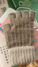 FitonTon手套女可触屏翻盖半指手套骑行防风防寒手套保暖学生毛线手套冬季 实拍图