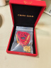 中国黄金（CHINA GOLD）黄金福字金锁项链足金长命锁吊坠婴儿宝宝金饰周岁母亲节生日礼物 【京速达】长命锁项链 约1-1.1g-配红绳 晒单实拍图