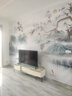 新中式客厅电视背景墙壁布沙发山水影视墙墙布壁纸顺风顺水3d壁画 无缝绒底真丝布 定制 实拍图