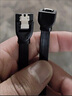 晶华 高速SATA3.0硬盘数据连接线 固态机械硬盘光驱双通道串口线直头数据连接线 蓝色0.4米 U510B 实拍图