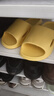 居家拖鞋男女室内室外浴室防滑轻盈便携柔软静音回弹漏水凉拖鞋夏 黄色【女款】 38-39 实拍图