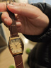聚利时（Julius）手表女酒桶形复古气质百搭石英防水时尚学生女士手表咖色JA-703D 实拍图