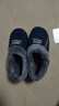 回力室内包跟男士棉拖鞋厚底保暖棉鞋冬季带后跟居家加绒拖鞋女冬 藏青色 42-43 标准码 实拍图