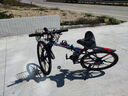 凤凰（Phoenix）可折叠山地车自行车成人男女新款式学生12到18岁变速越野软尾单车 折叠双避震【密封全轴承】钢架/十刀轮炫彩 27.5寸-30速【身高168-198cm】 实拍图