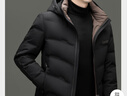 皮尔卡丹高档短款鹅绒羽绒服男士2024冬季新款防寒加厚防寒服休闲男装外套 黑色-90%白鹅绒 可脱卸帽 XL 180 (135-150斤) 实拍图