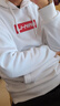 李宁（LI-NING）卫衣男秋冬加绒连帽休闲男女同款跑步服运动服长袖情侣训练服 标准白(连帽-秋冬薄绒) L 实拍图