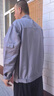 领灿工作服套装男劳保服长袖春秋冬车间工人工厂耐磨工装汽修建筑工地 丝A518灰色 M /165 套装 实拍图