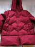 雅鹿中老年妈妈羽绒服冬季2025新款妈妈装短款连帽加厚保暖外套女 酒红色 5XL 【推荐140-150斤】 实拍图