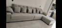 杜杜美家奶油风麂皮绒布艺沙发组合客厅小户型简约直排云朵沙发A61#脚踏 实拍图