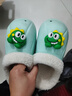 儿童棉拖鞋冬季加绒加厚可拆卸脚套防水防滑儿童男女可爱棉拖鞋 绿色【恐龙】 36.5 内长21cm，尺码偏小 实拍图