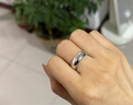 XUPING旭平首饰气质时尚素圈戒指情侣小众ins风日常通勤简约送女朋友礼物 戒指【6码-面宽6mm】 实拍图