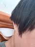 周六福黄18K金耳线女 环环相扣彩金耳饰生日礼物 C0911384一对 实拍图