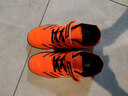 回力童鞋儿童足球鞋2026春季新款男童碎钉软底防滑训练鞋学生运动鞋 桔黑 37 内长约24.5cm 实拍图