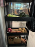 密林厨房夹缝置物架多层果蔬储物小推车移动冰箱侧收纳架 四层黑18cm 实拍图