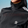 adidas经典复古运动立领夹克外套女装春季阿迪达斯官方三叶草   黑色(推荐选大一码)   XXS 2XS 实拍图
