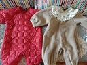 巴厘小猪女宝宝冬装羊羔绒加厚保暖秋冬季外出衣服加绒可爱婴儿连体衣哈衣 浅驼色 66cm 实拍图