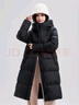 雪中飞新款女士长款连帽过膝羽绒服休闲加厚保暖时尚休闲 黑色|8056 XL 170/92A 实拍图