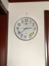 康巴丝（Compas） 客厅钟表创意时钟石英钟时尚挂钟办公简约万年历现代挂表 银色3076无显 实拍图