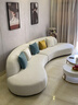 雅迪澳 布艺沙发 设计师异形沙发现代别墅客厅意式轻奢羊羔绒多人半圆弧形家具 单椅【科技布】 实拍图