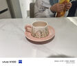 SUCCOHOMEWARE小清新花卉咖啡杯碟套装 ins风复古马克杯陶瓷杯子新婚送闺蜜礼物 百合绿(一杯一碟) 实拍图